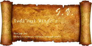 Iványi Vitéz névjegykártya